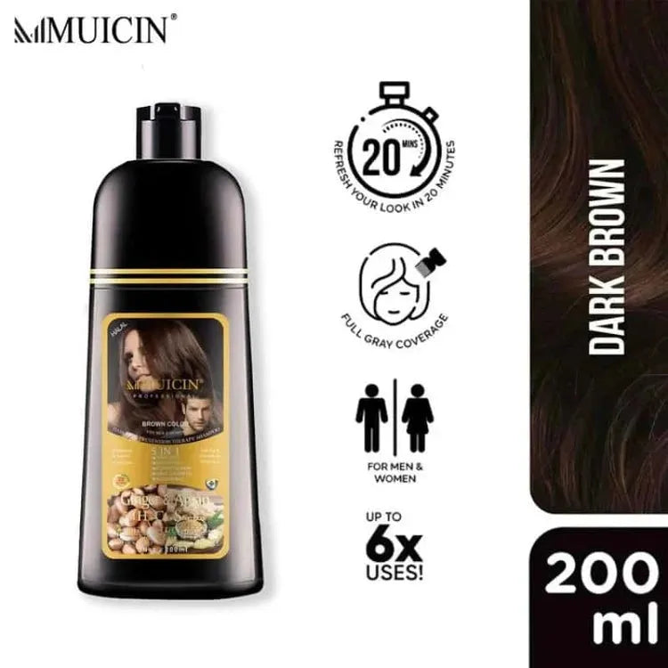 5 IN 1 HAIR COLOR SHAMPOO WITH KERATIN, OLIVE OIL & VITAMIN E
