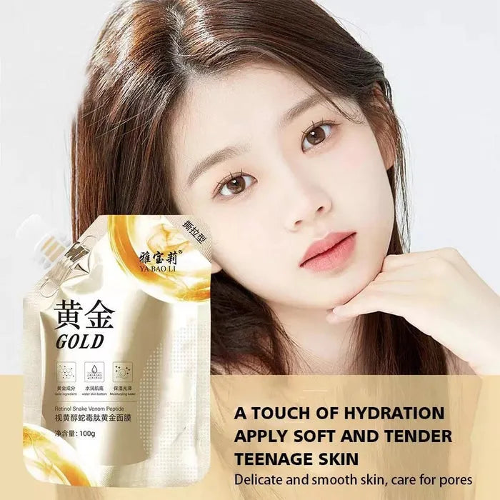 Retinol Gold Facial Mask Tear Off Mud Film Moisturizing Skin Care 100g