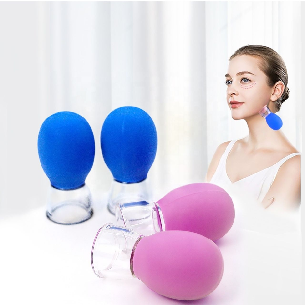 Silicone Guasha Cupping Therapy Massage Cups (pack of 2)
