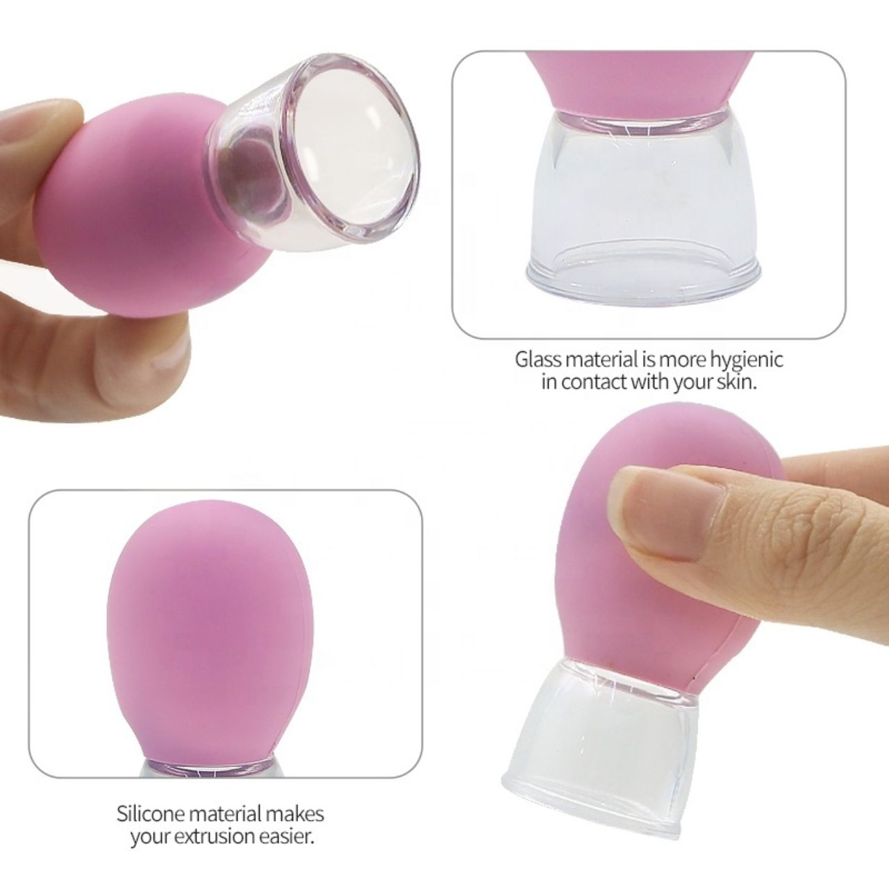 Silicone Guasha Cupping Therapy Massage Cups (pack of 2)