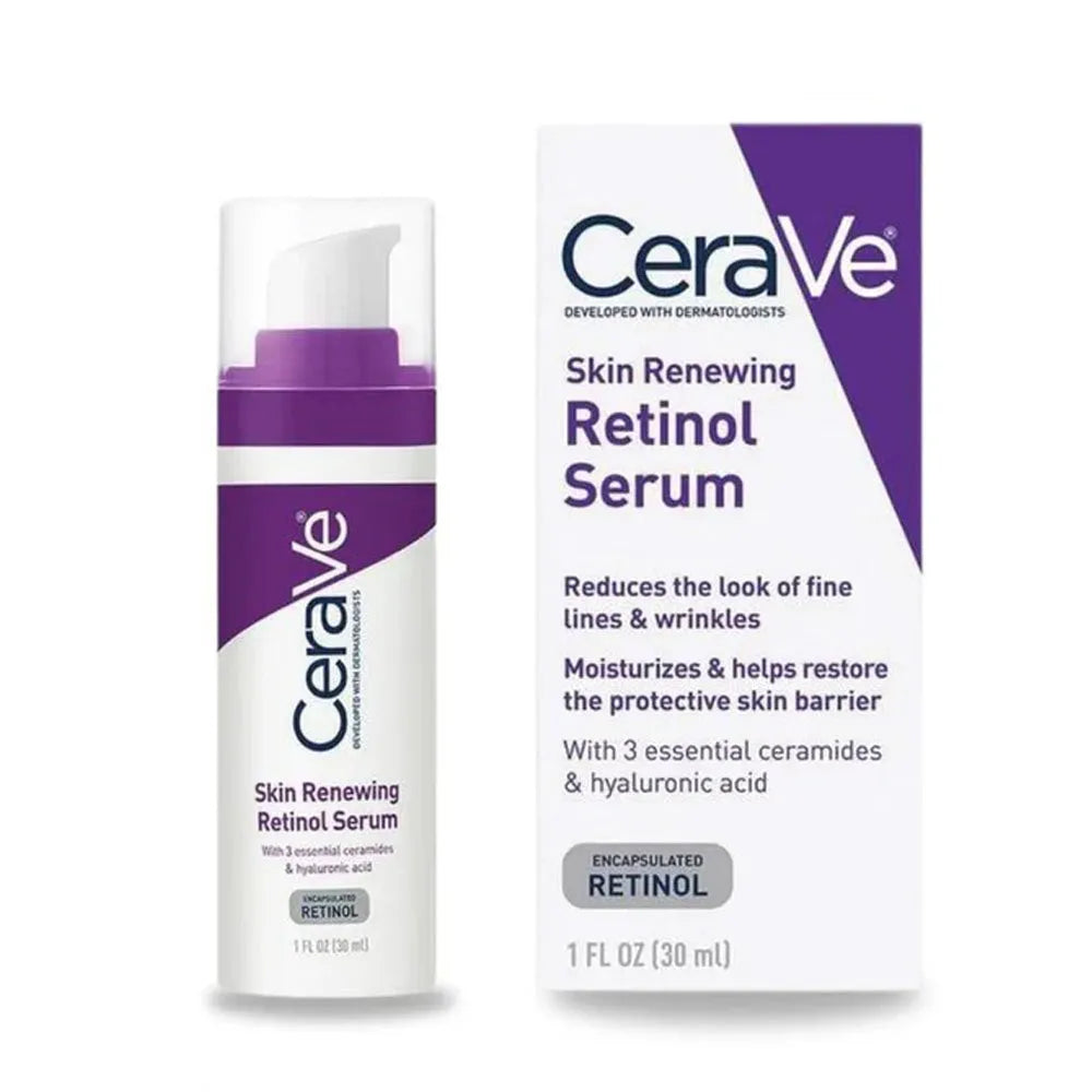 CeraVe 4-in-1 Skin Care Kit | Cleanser, Night Cream | Retinol Serum & Sun Screen