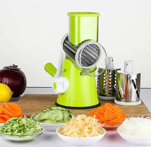 3 IN 1 ROTARY GRATER VEGETABLE SLICER